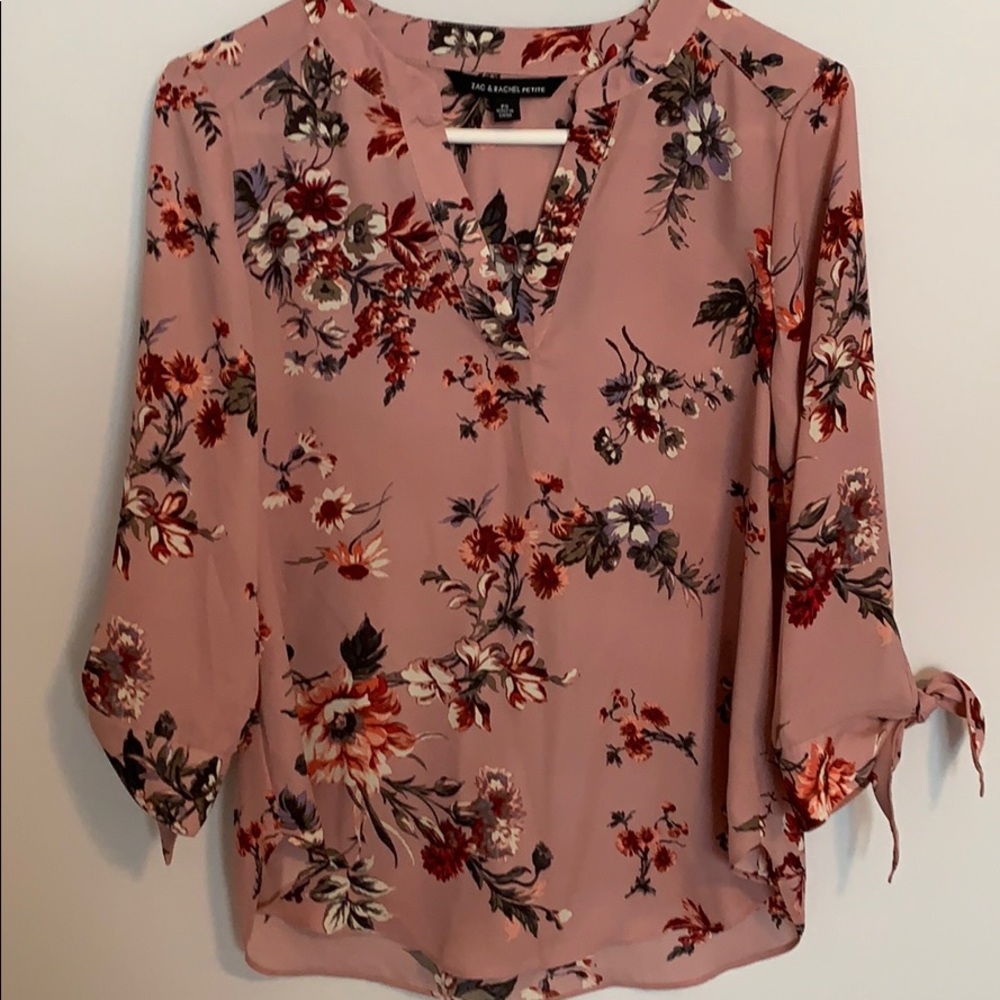 ZAC & RACHEL Mauve 3/4 Sleeve Top size PS